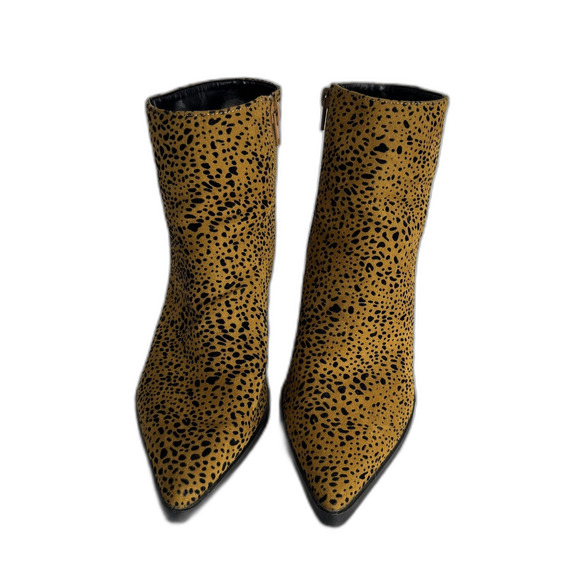 altar'd state Leopard Print Ankle Boots Womens Pointed Toe Block Heel Size 9 - Picture 4 of 11